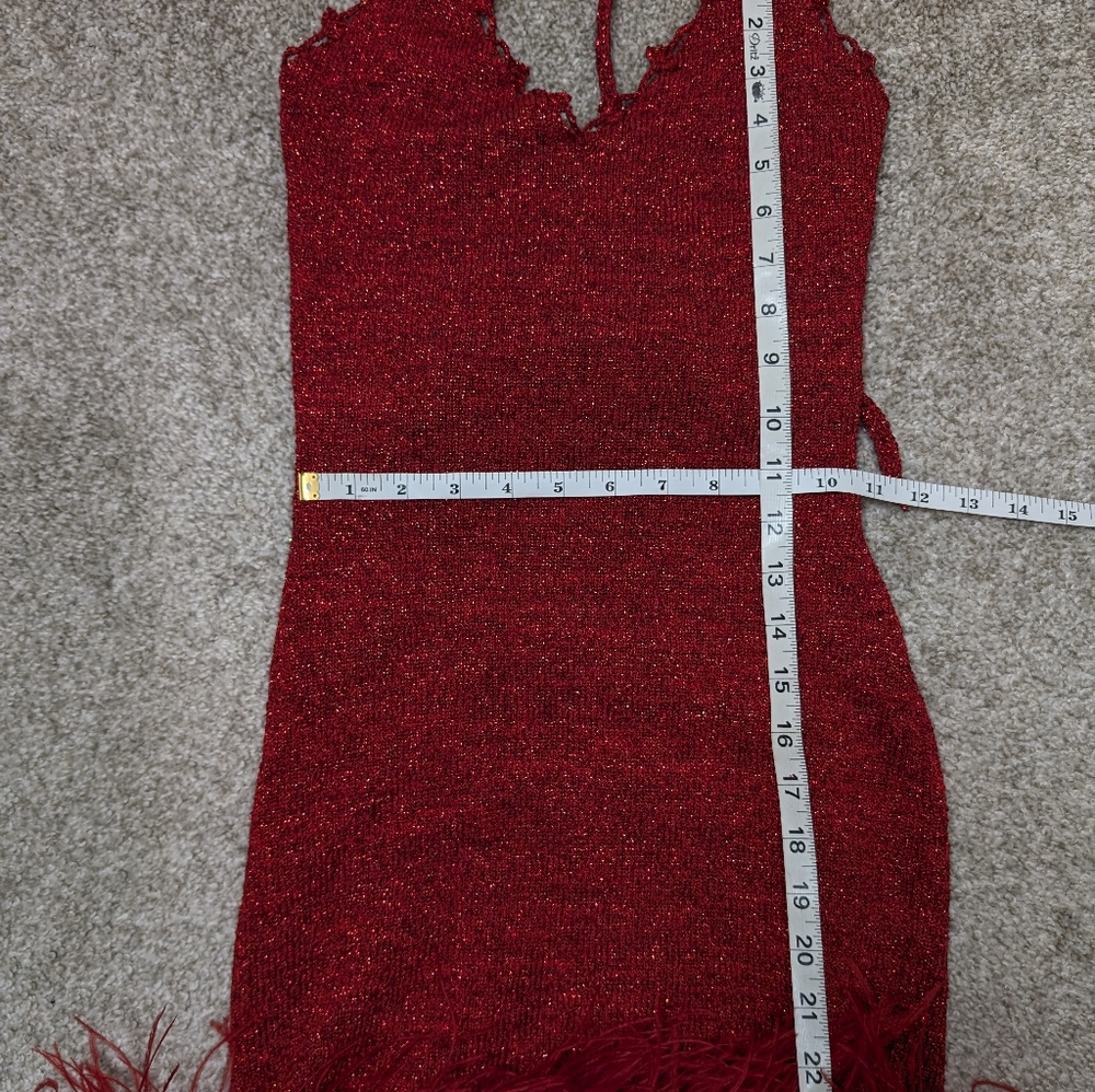 Vintage feather handmade dress - Picture 7 of 10